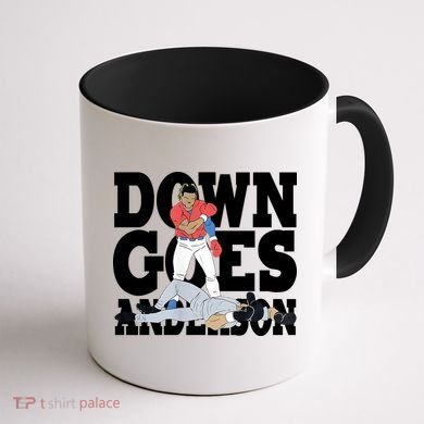 Down Goes Anderson Baseball Fight Coffee Mug back