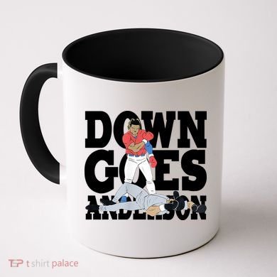 Down Goes Anderson Baseball Fight Coffee Mug