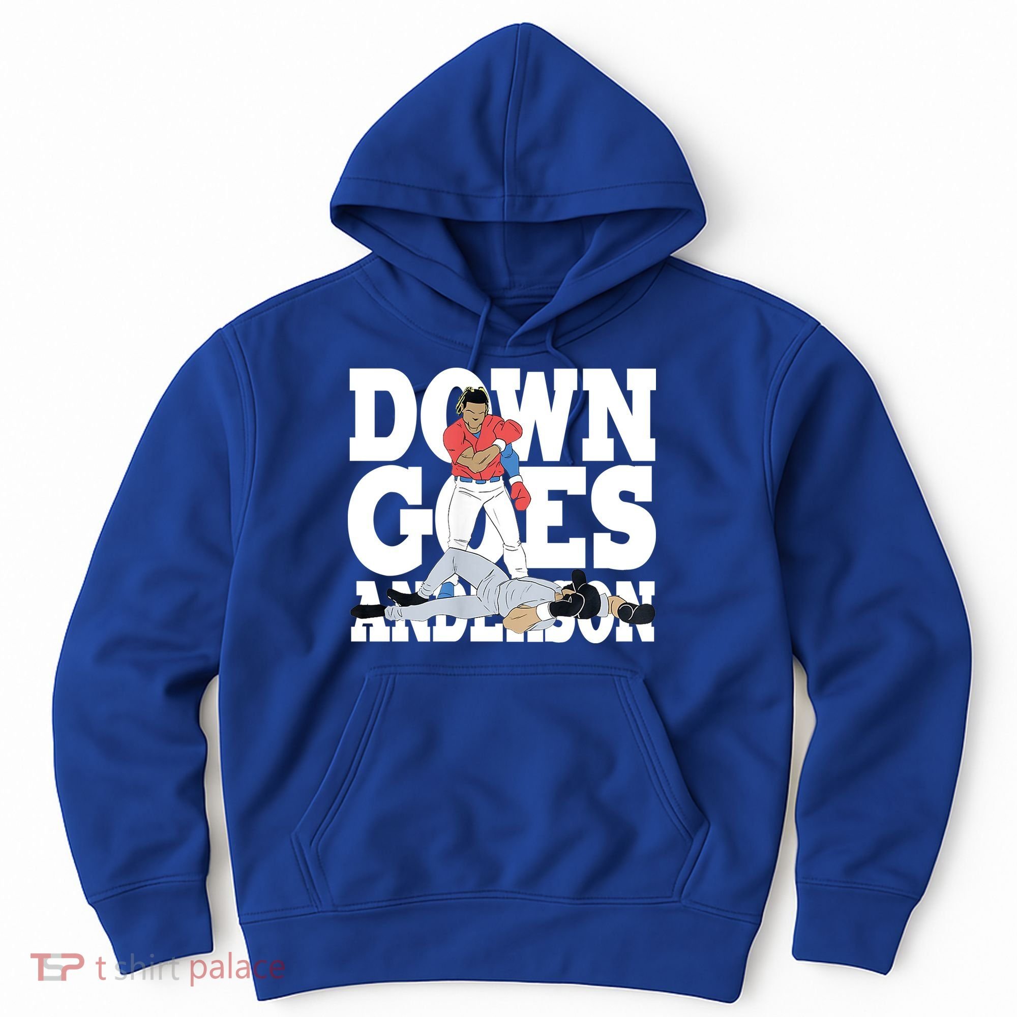 Down Goes Anderson Baseball Fight Hoodie