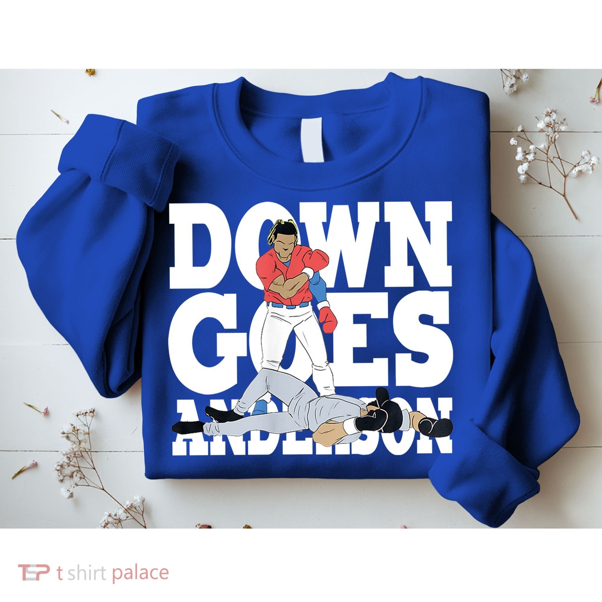 Down Goes Anderson Baseball Fight Sweatshirt