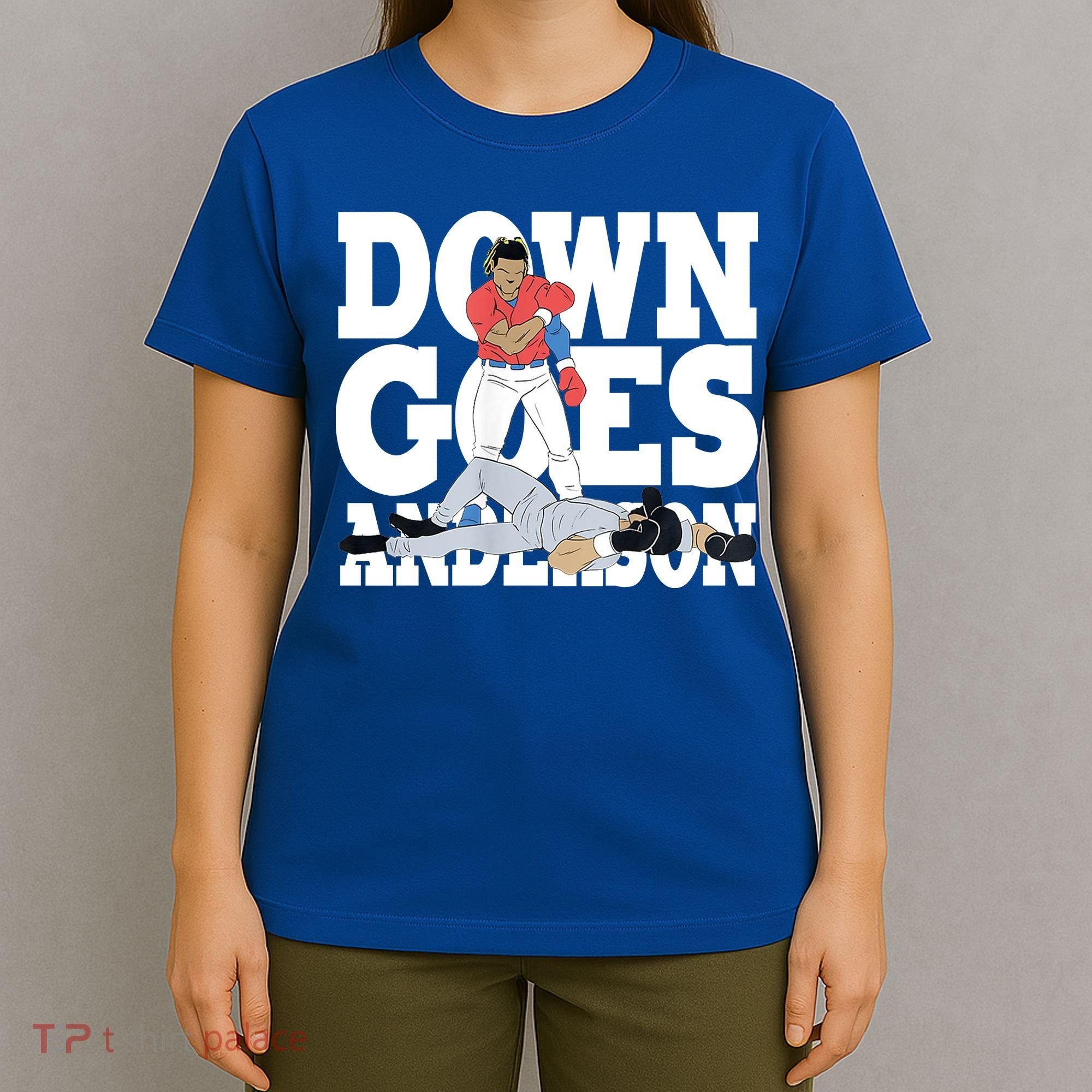 Down Goes Anderson Baseball Fight T-Shirt