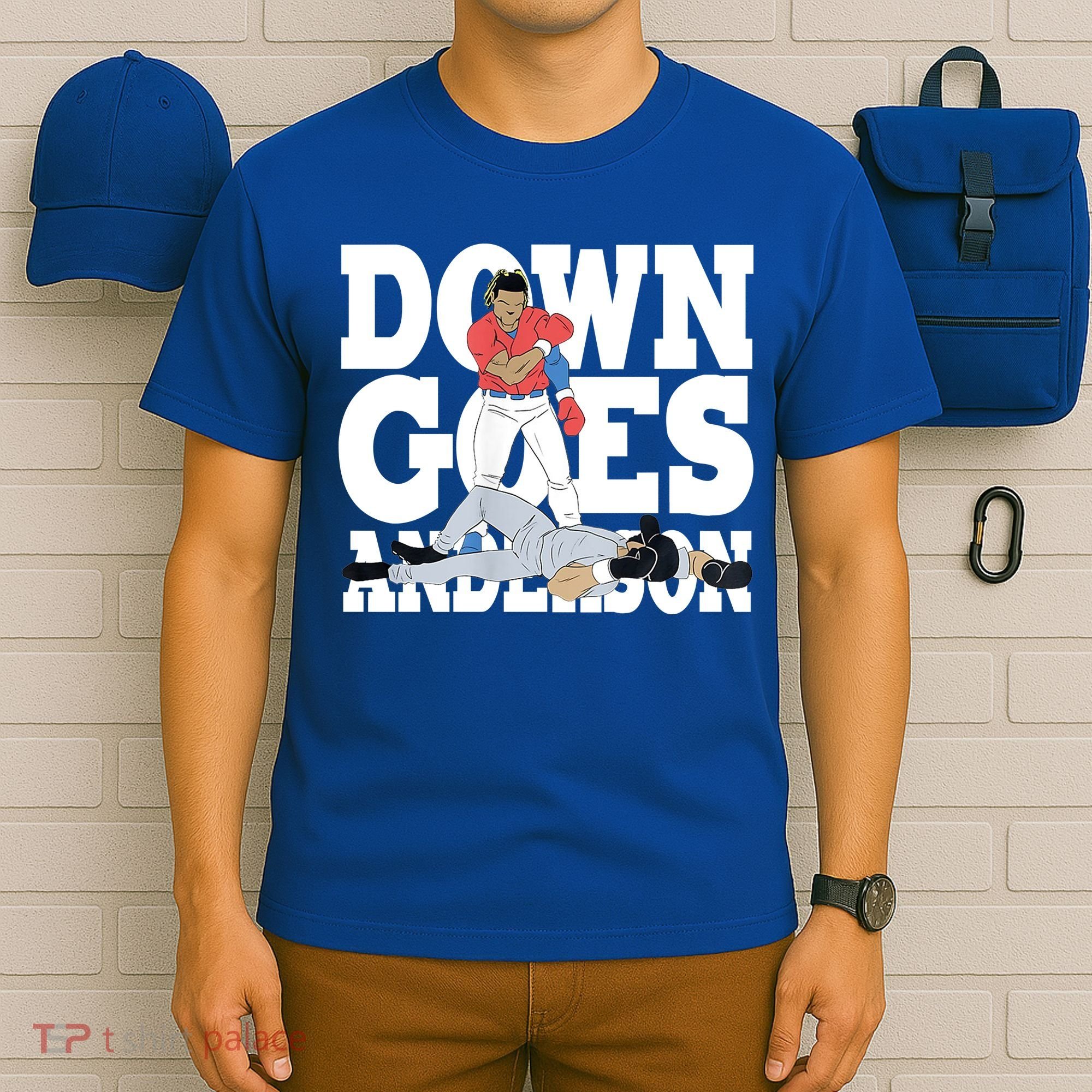 Down Goes Anderson Baseball Fight T-Shirt