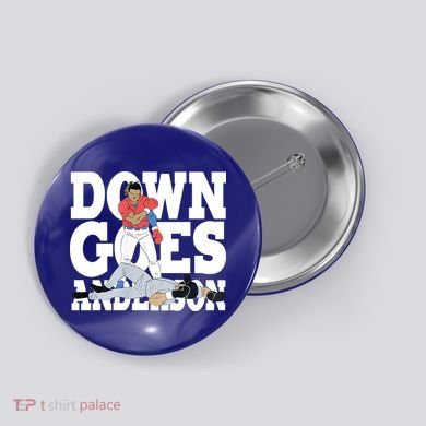 Down Goes Anderson Baseball Fight Button