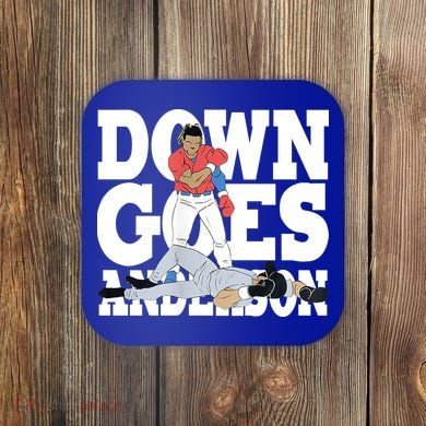 Down Goes Anderson Baseball Fight Coaster