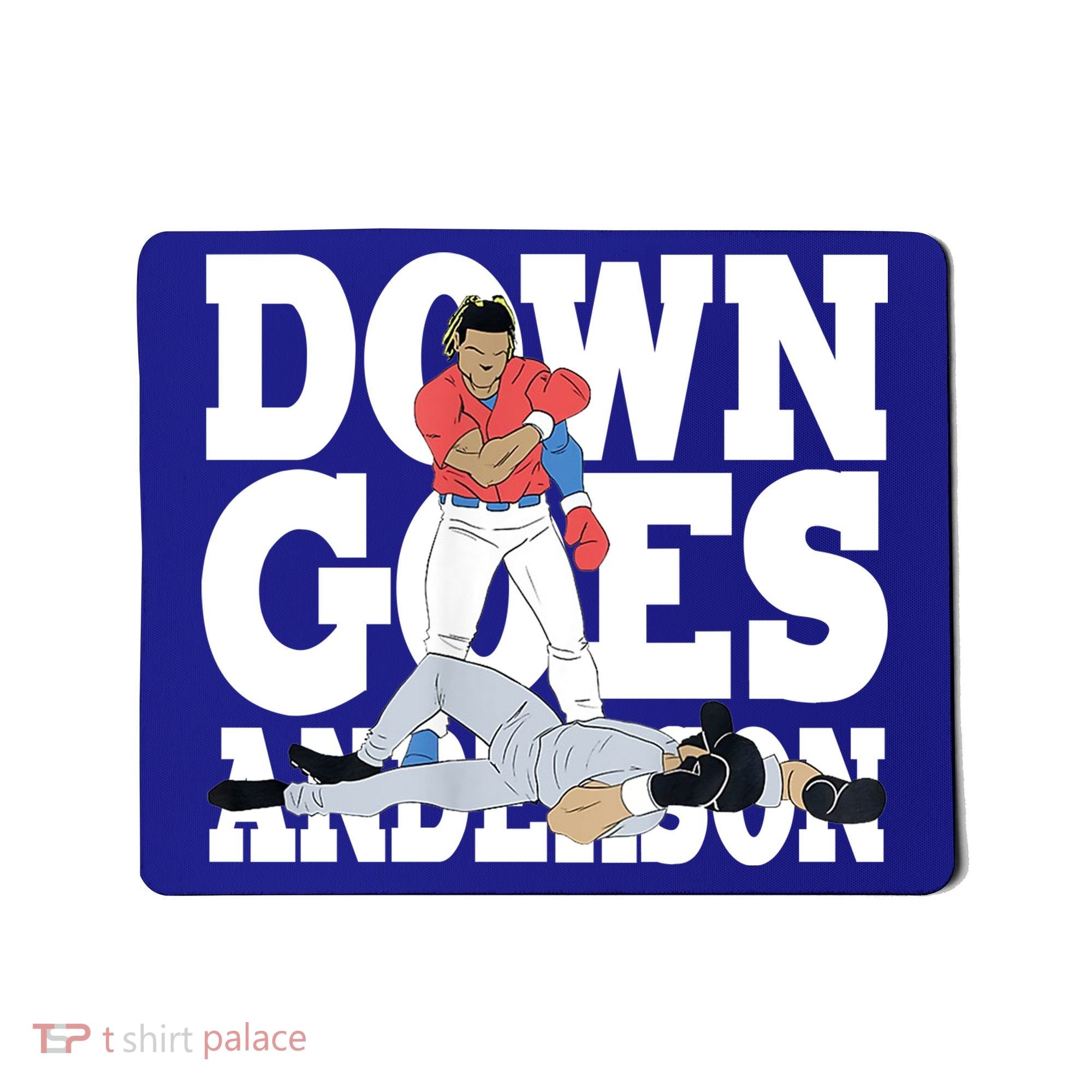 Down Goes Anderson Baseball Fight Mousepad