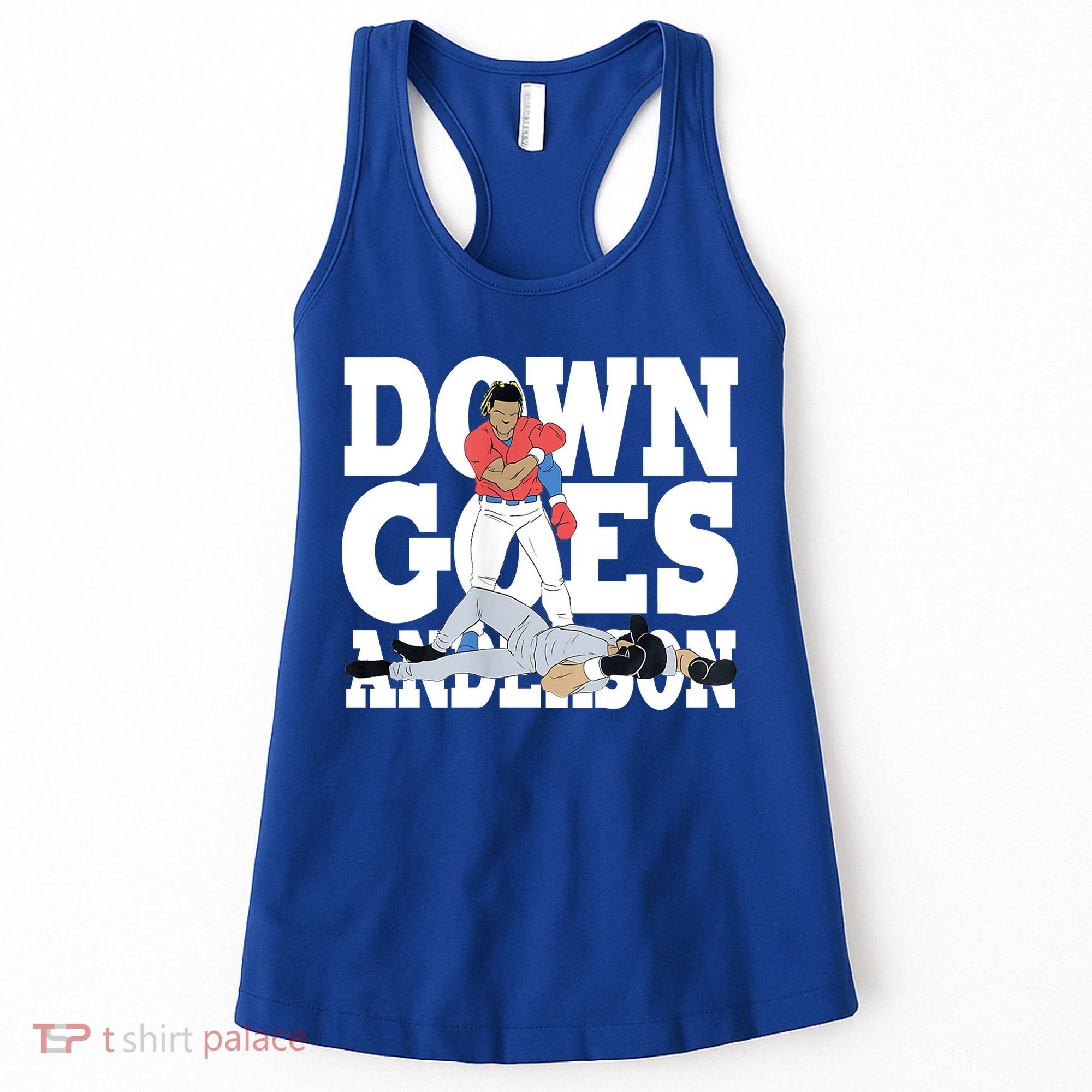 Down Goes Anderson Baseball Fight Women's Tank Top