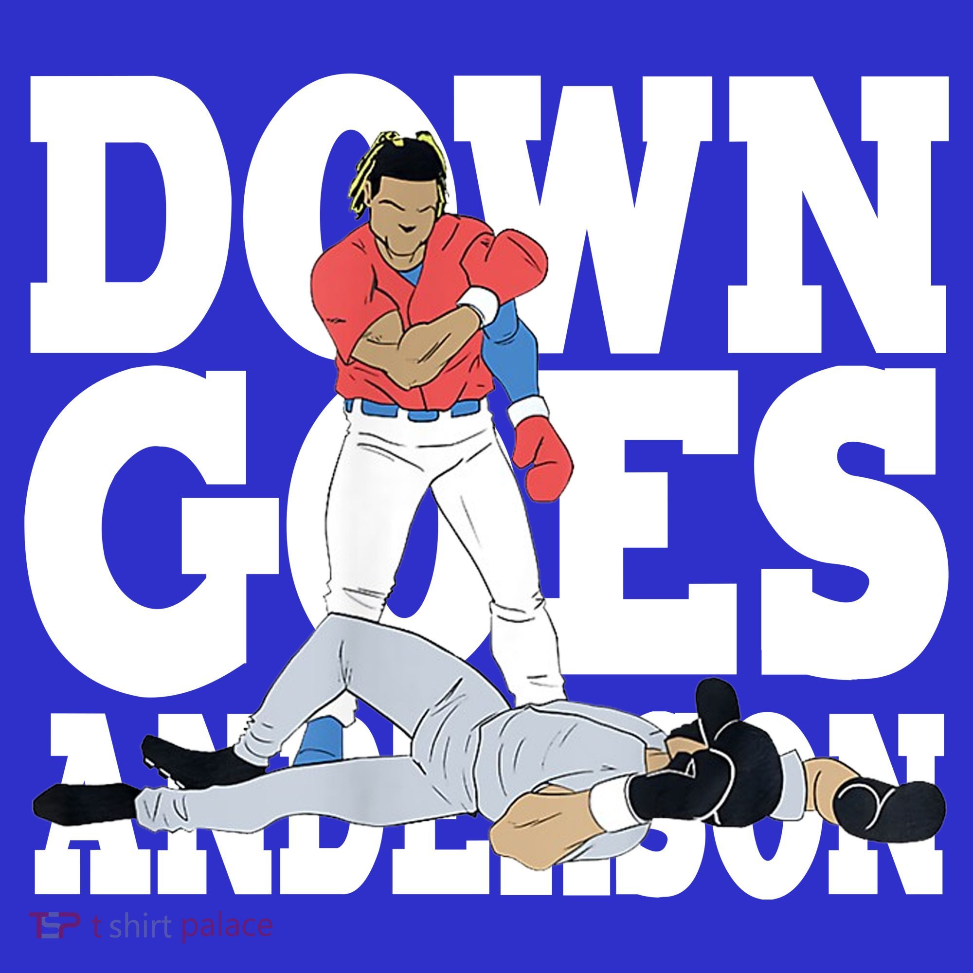Down Goes Anderson Baseball Fight Tank Top