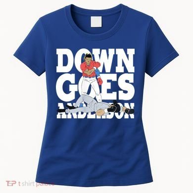 Down Goes Anderson Baseball Fight Women's T-Shirt