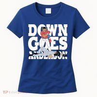 Down Goes Anderson Baseball Fight Women's T-Shirt thumb 0