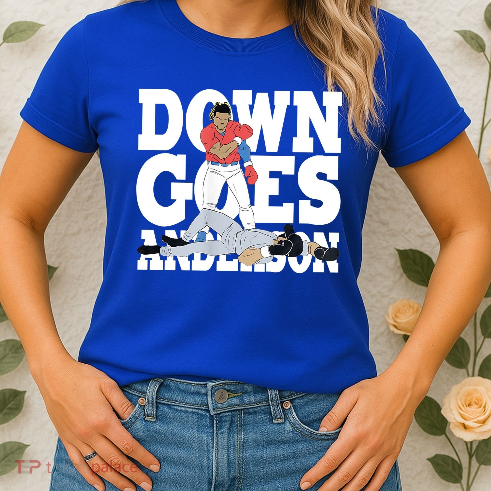 Down Goes Anderson Baseball Fight Women's T-Shirt
