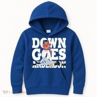 Down Goes Anderson Baseball Fight Kids Hoodie thumb 0