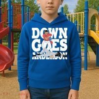 Down Goes Anderson Baseball Fight Kids Hoodie thumb 2