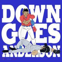 Down Goes Anderson Baseball Fight Kids Hoodie thumb 5