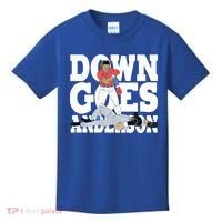Down Goes Anderson Baseball Fight Kids T-Shirt thumb 0