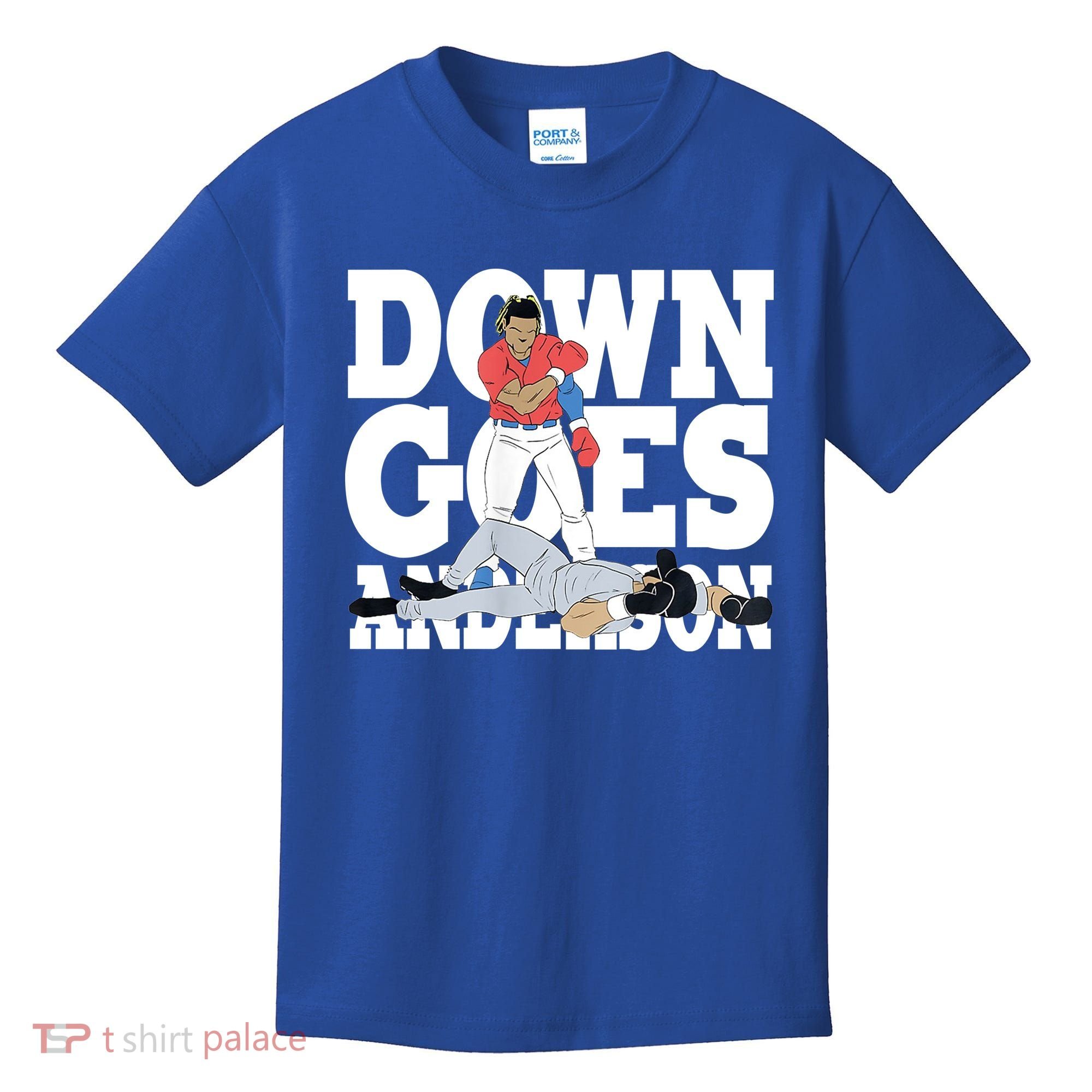 Down Goes Anderson Baseball Fight Kids T-Shirt