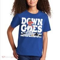 Down Goes Anderson Baseball Fight Kids T-Shirt thumb 2