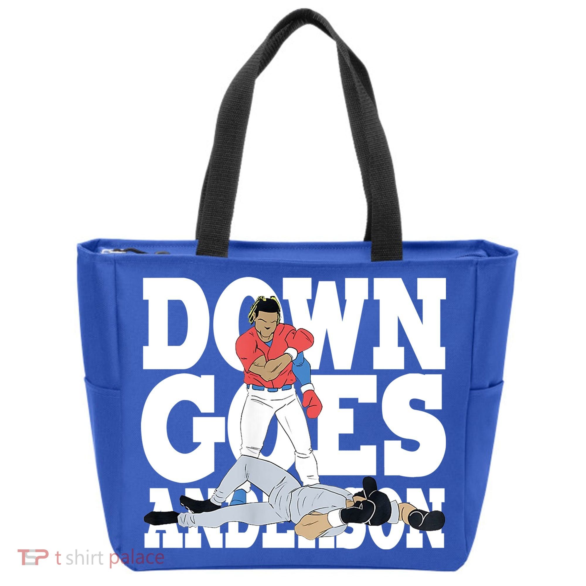 Down Goes Anderson Baseball Fight Tote Bag