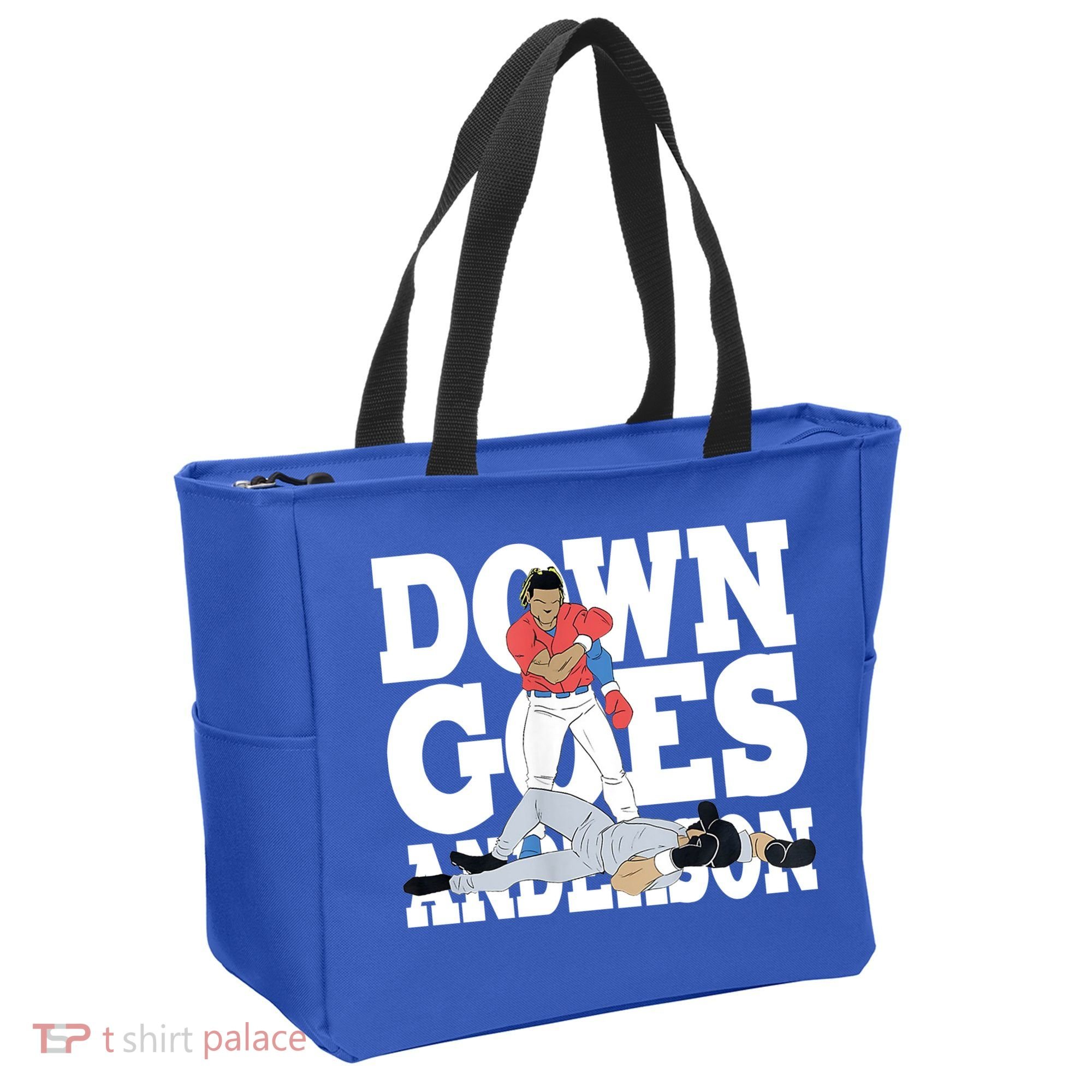 Down Goes Anderson Baseball Fight Tote Bag