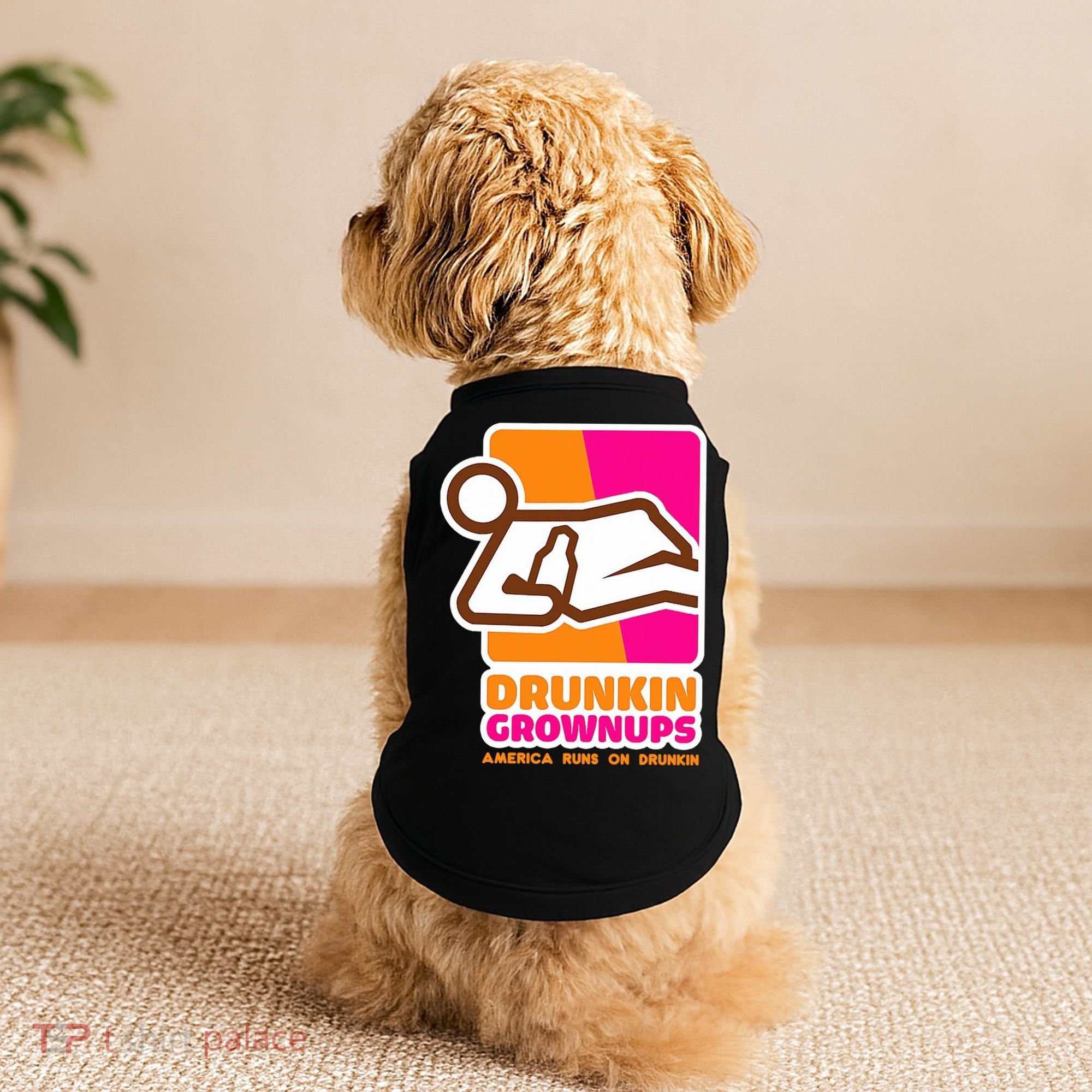 Drunkin Grownups Adult Party Sarcastic Drinking Doggie Tank