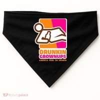 Drunkin Grownups Adult Party Sarcastic Drinking USA-Made Doggie Bandana thumb 0