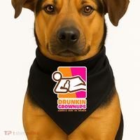 Drunkin Grownups Adult Party Sarcastic Drinking USA-Made Doggie Bandana thumb 1
