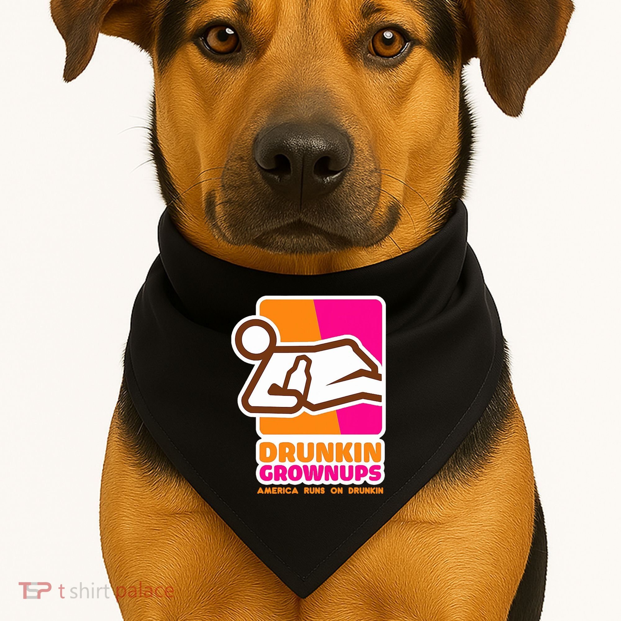 Drunkin Grownups Adult Party Sarcastic Drinking USA-Made Doggie Bandana