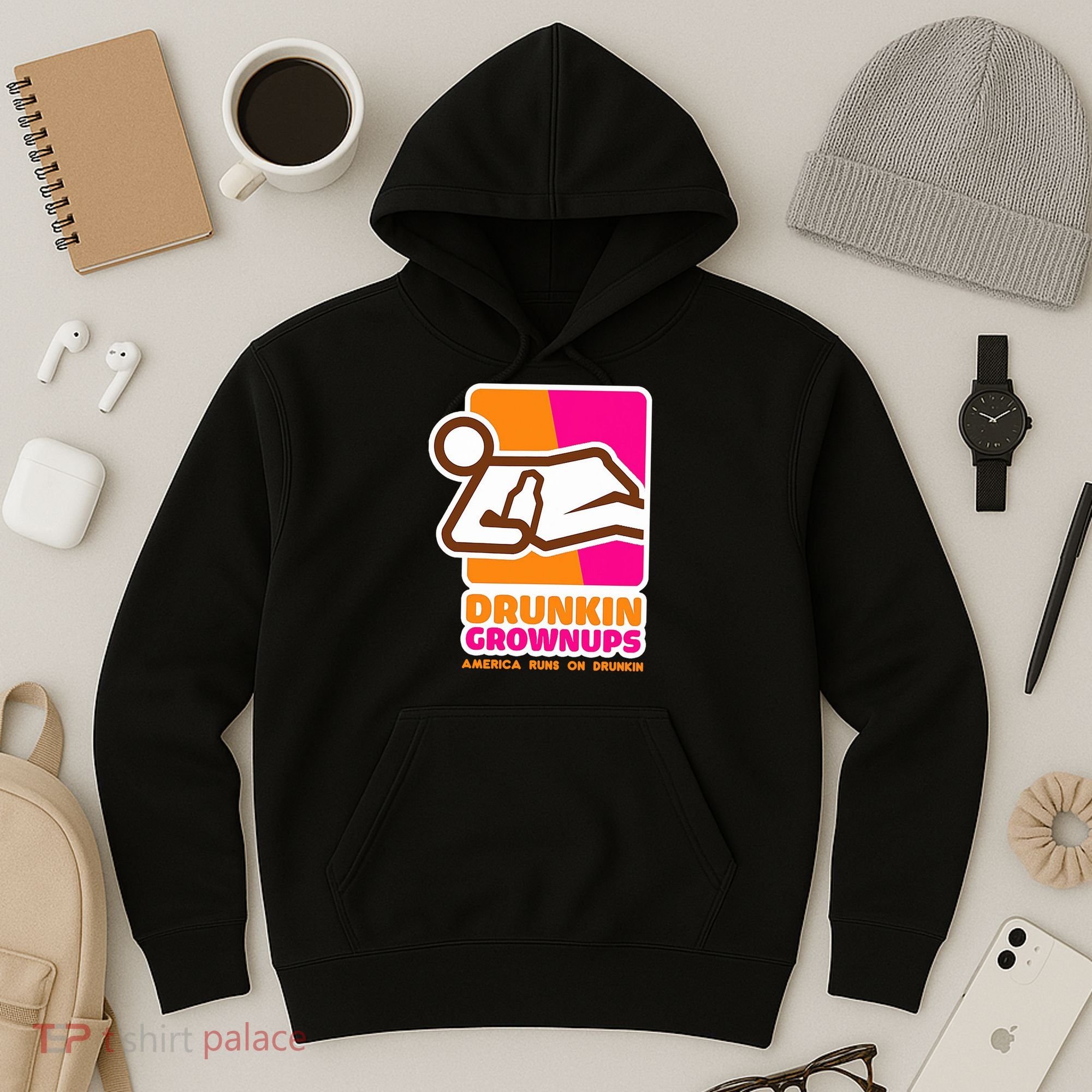 Drunkin Grownups Adult Party Sarcastic Drinking Hoodie