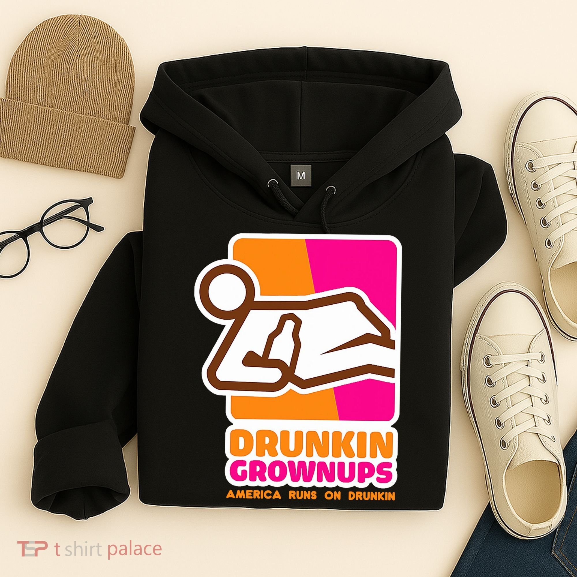 Drunkin Grownups Adult Party Sarcastic Drinking Hoodie
