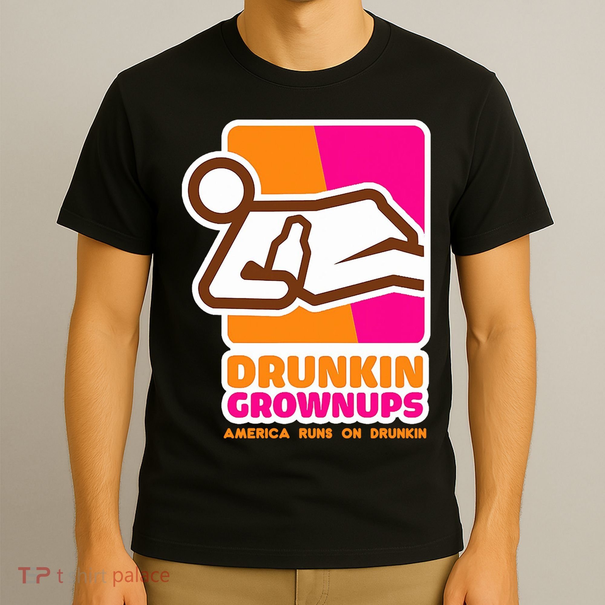 Drunkin Grownups Adult Party Sarcastic Drinking T-Shirt