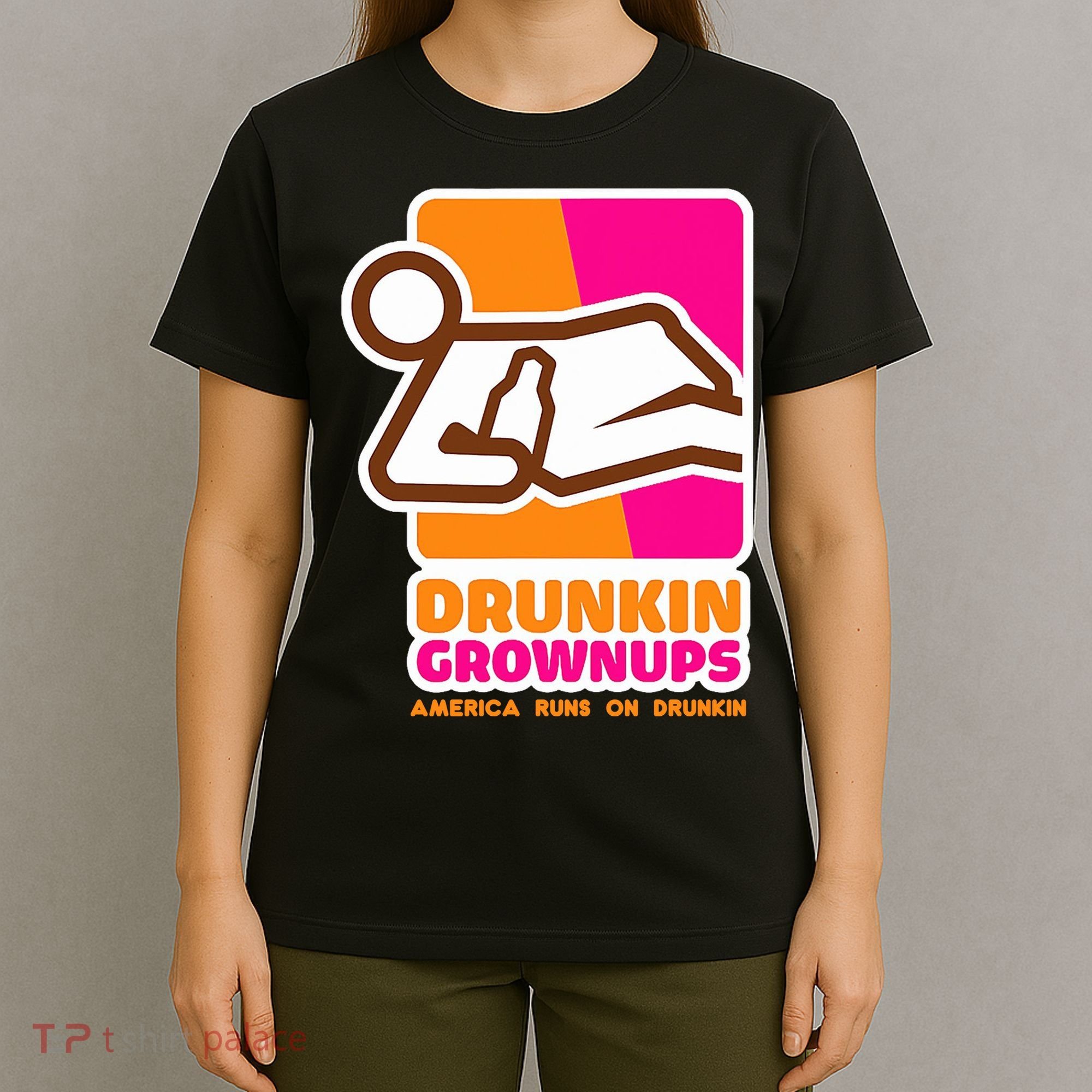 Drunkin Grownups Adult Party Sarcastic Drinking T-Shirt
