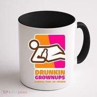 Drunkin Grownups Adult Party Sarcastic Drinking Coffee Mug thumb 1