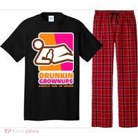 Drunkin Grownups Adult Party Sarcastic Drinking Pajama Set thumb 0
