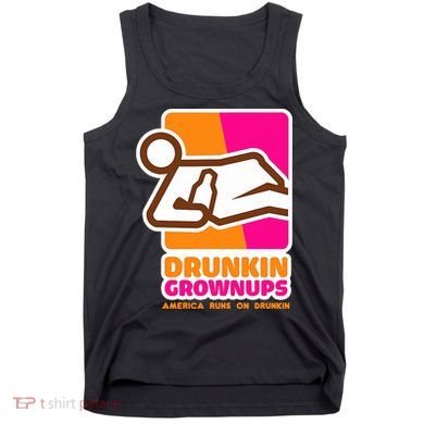 Drunkin Grownups Adult Party Sarcastic Drinking Tank Top