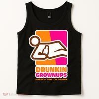 Drunkin Grownups Adult Party Sarcastic Drinking Tank Top thumb 2