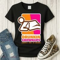 Drunkin Grownups Adult Party Sarcastic Drinking Women's T-Shirt thumb 3