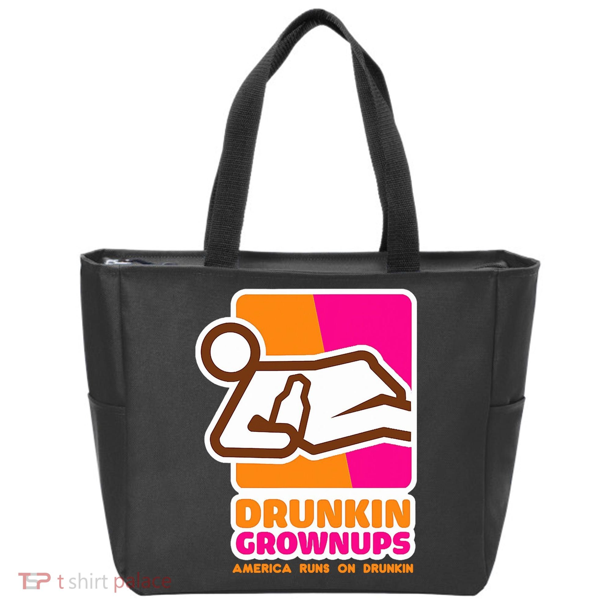 Drunkin Grownups Adult Party Sarcastic Drinking Tote Bag
