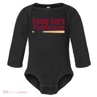Down Goes Anderson Baseball Bat Baby Long Sleeve Bodysuit thumb 0