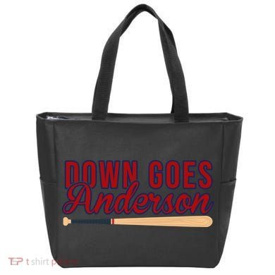 Down Goes Anderson Baseball Bat Tote Bag