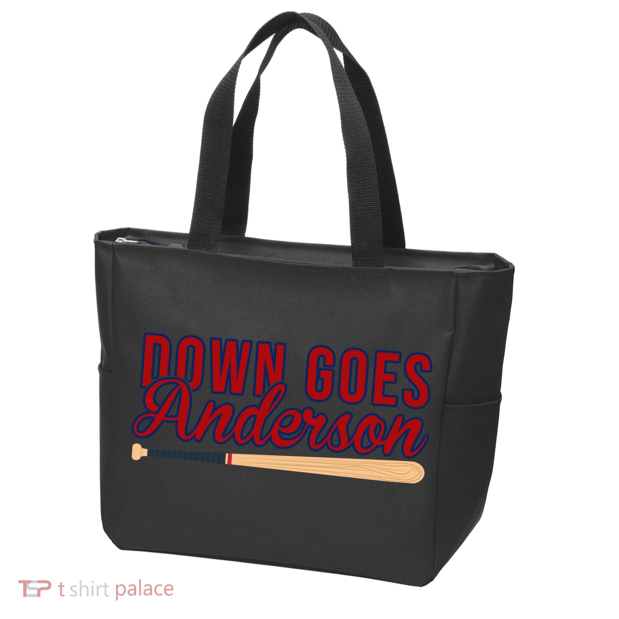 Down Goes Anderson Baseball Bat Tote Bag