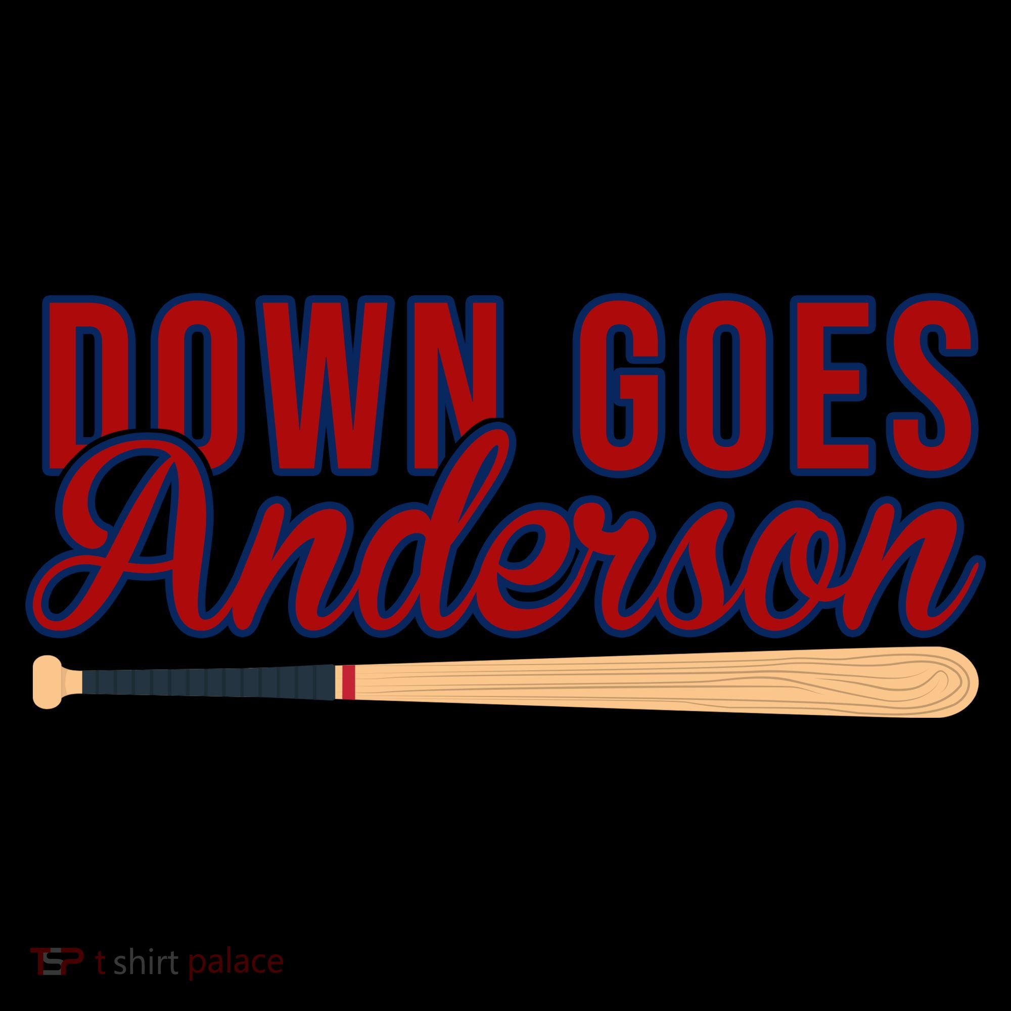 Down Goes Anderson Baseball Bat Tote Bag