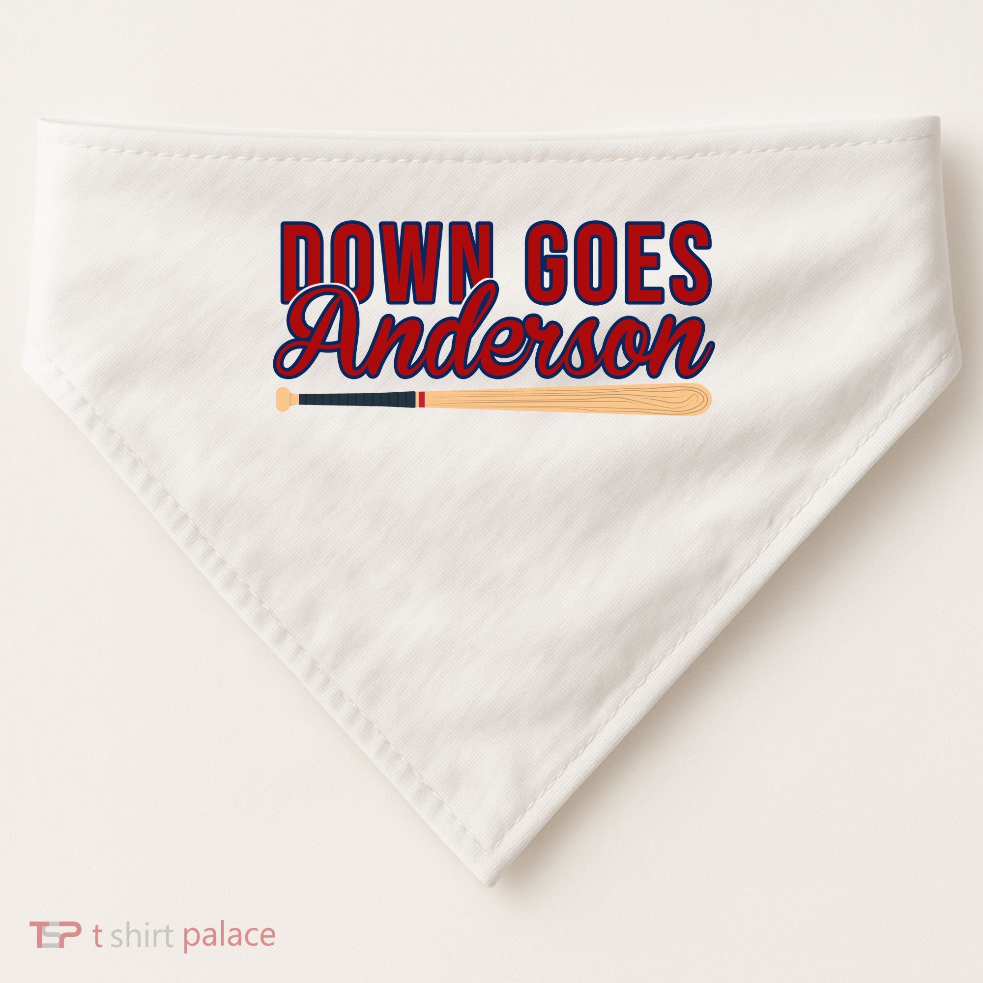 Down Goes Anderson Baseball Bat USA-Made Doggie Bandana
