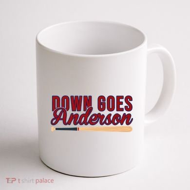 Down Goes Anderson Baseball Bat Coffee Mug back