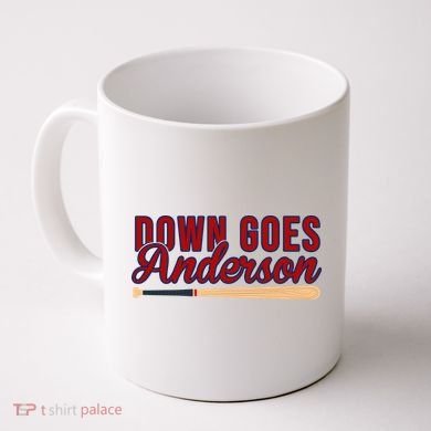 Down Goes Anderson Baseball Bat Coffee Mug