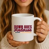 Down Goes Anderson Baseball Bat Coffee Mug thumb 3