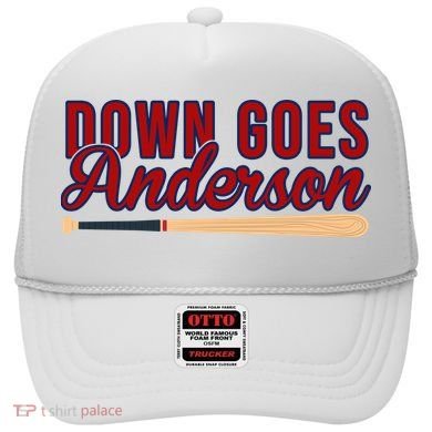 Down Goes Anderson Baseball Bat Hat