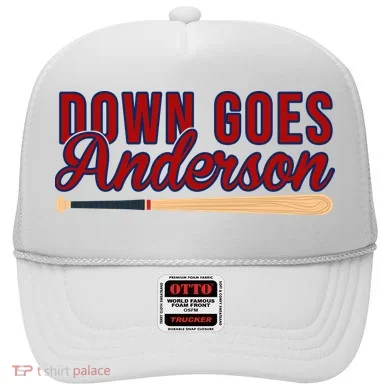 Down Goes Anderson Baseball Bat Hat