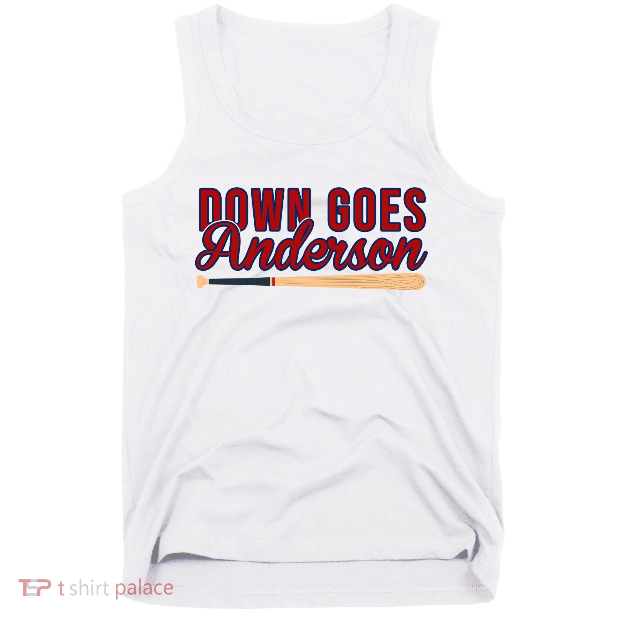 Down Goes Anderson Baseball Bat Tank Top