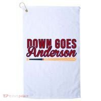 Down Goes Anderson Baseball Bat Golf Towel thumb 0