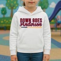 Down Goes Anderson Baseball Bat Kids Hoodie thumb 3
