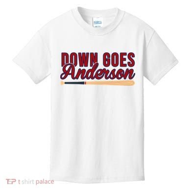 Down Goes Anderson Baseball Bat Kids T-Shirt